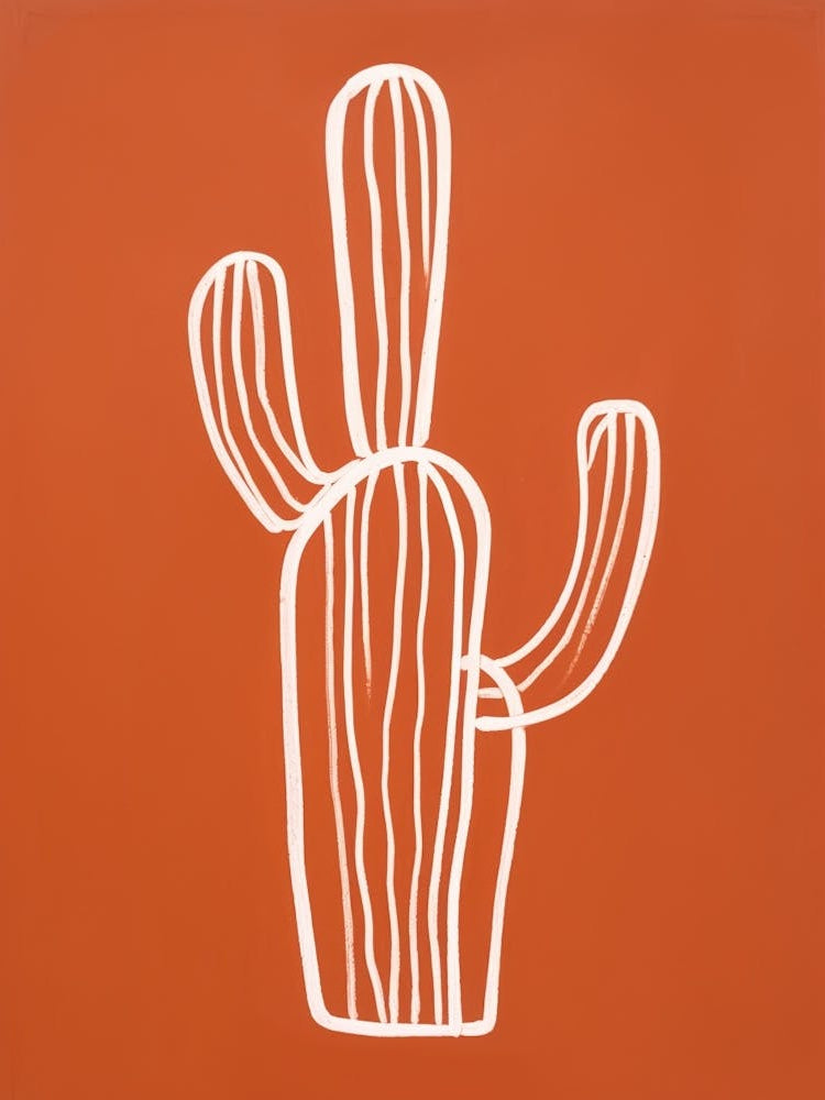 Cactus Line Drawing Opuntia Fragilis 1