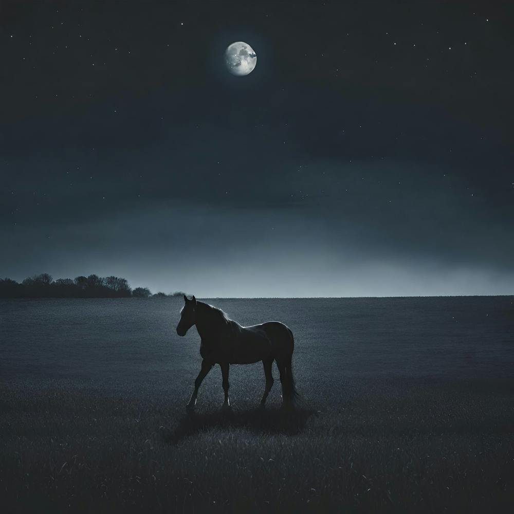 Pferd im Mondlicht