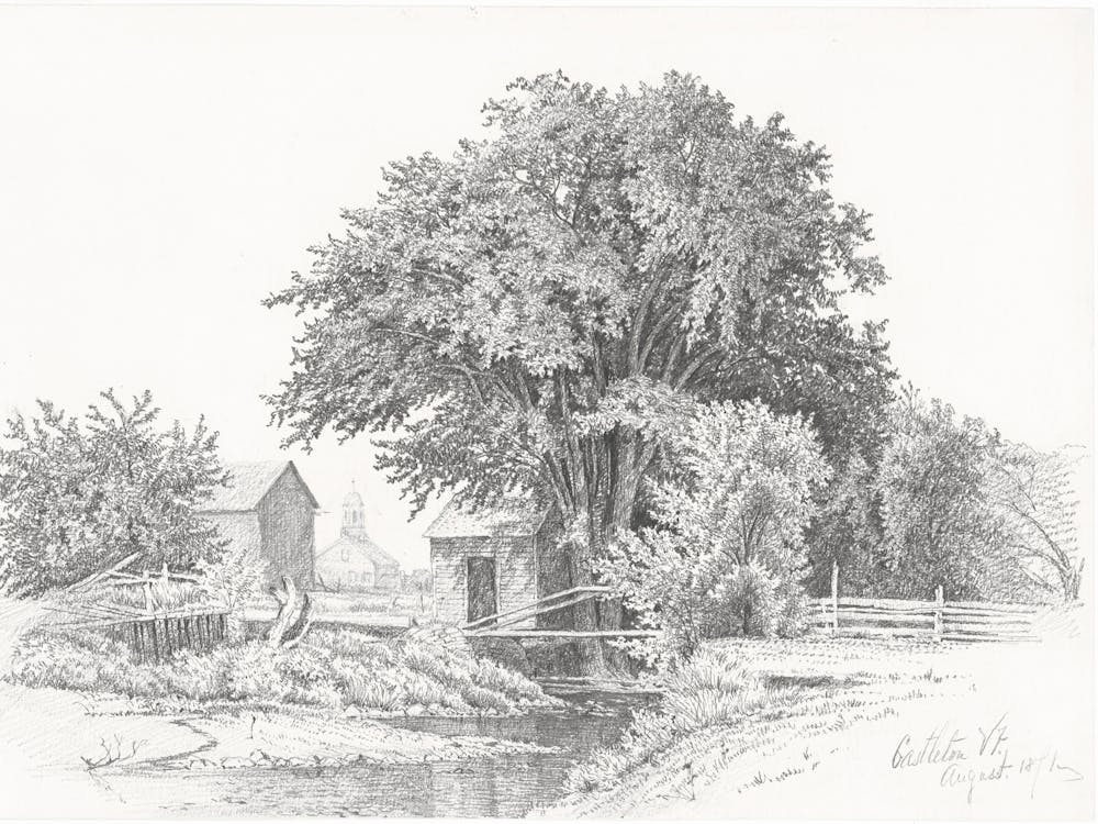 Farm Scene Sketch