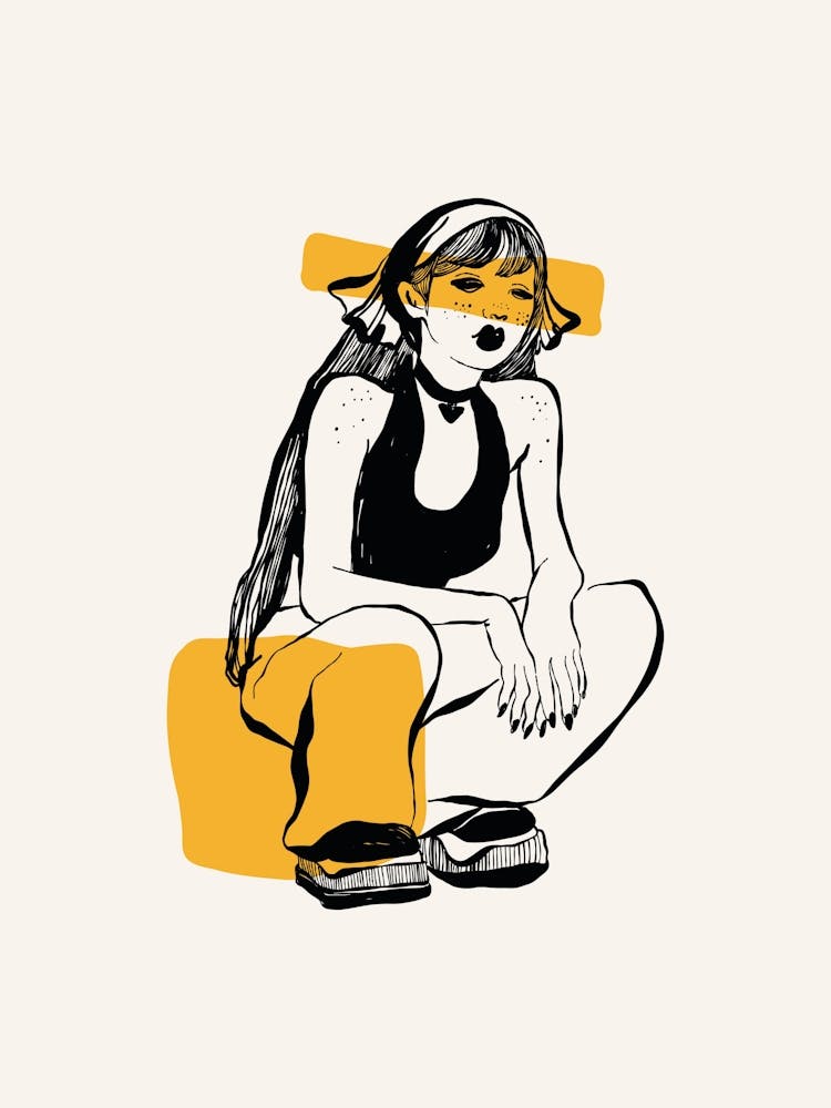 Girl Sitting On A Chair