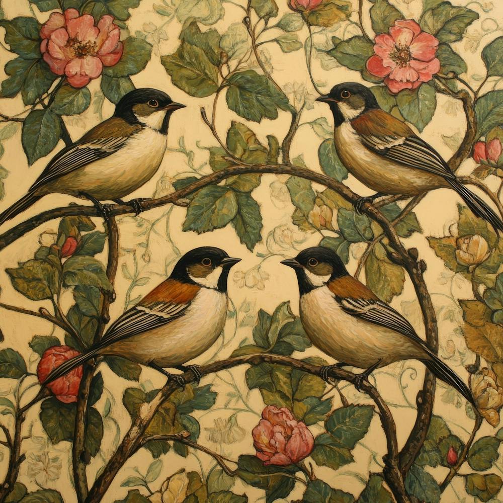 Birds On A Branch Art 8