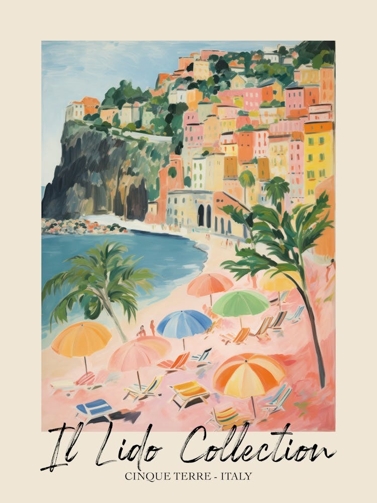 Cinque Terre   Italy Il Lido Collection Beach Club Poster 2