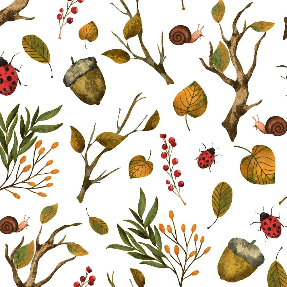 Autumn Leaves Seamless Pattern