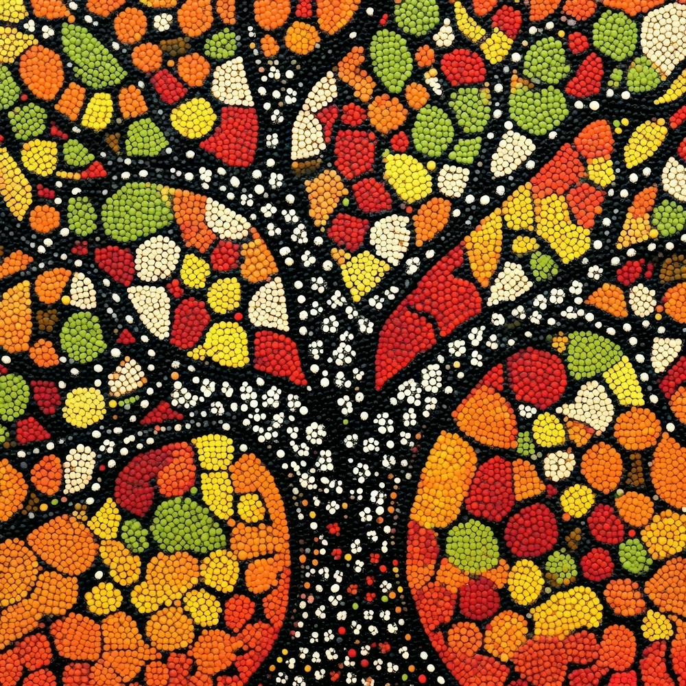 Colorful Dots and Circle of Tree 3