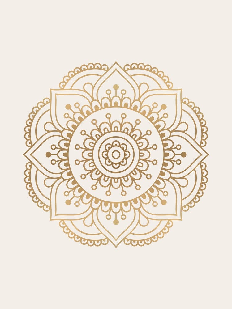 Beige Mandala No 136 A