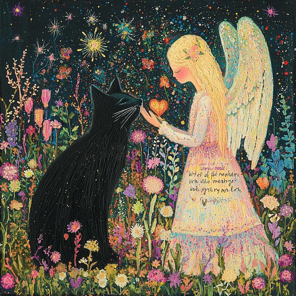 Angel And Black Cat