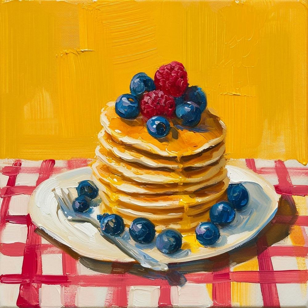 Pancake Stack Reds Checkerboard 4