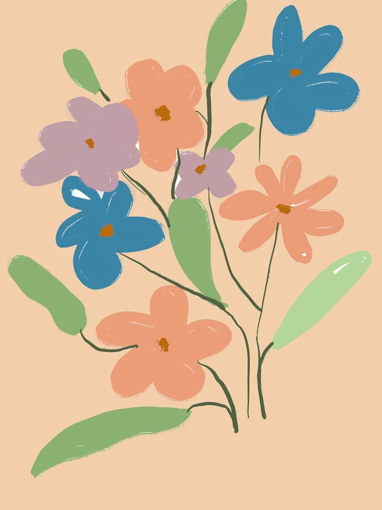 Pastel flowers 1