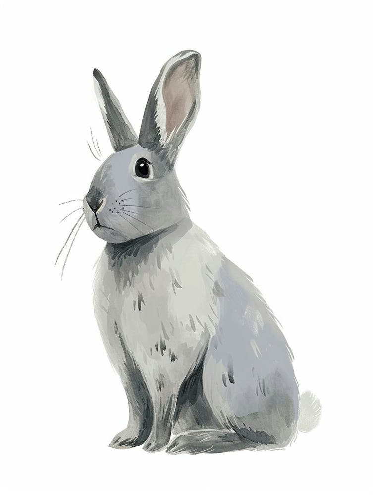Silver Marten Rabbit Kids Illustration 2