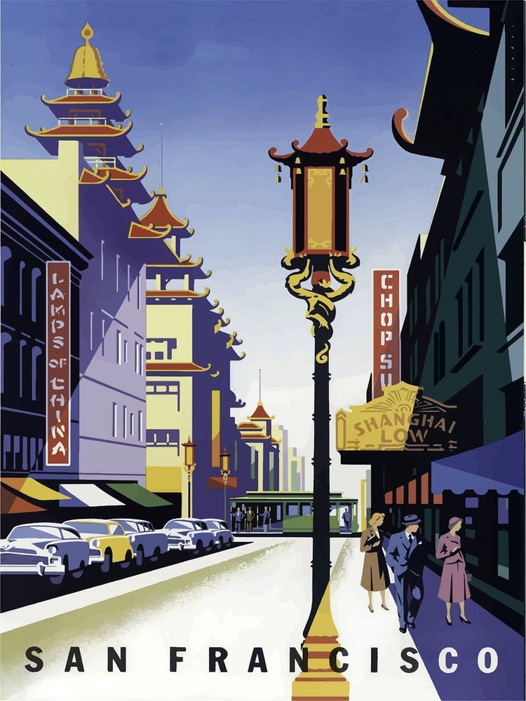 San Francisco, Street In Chinatown