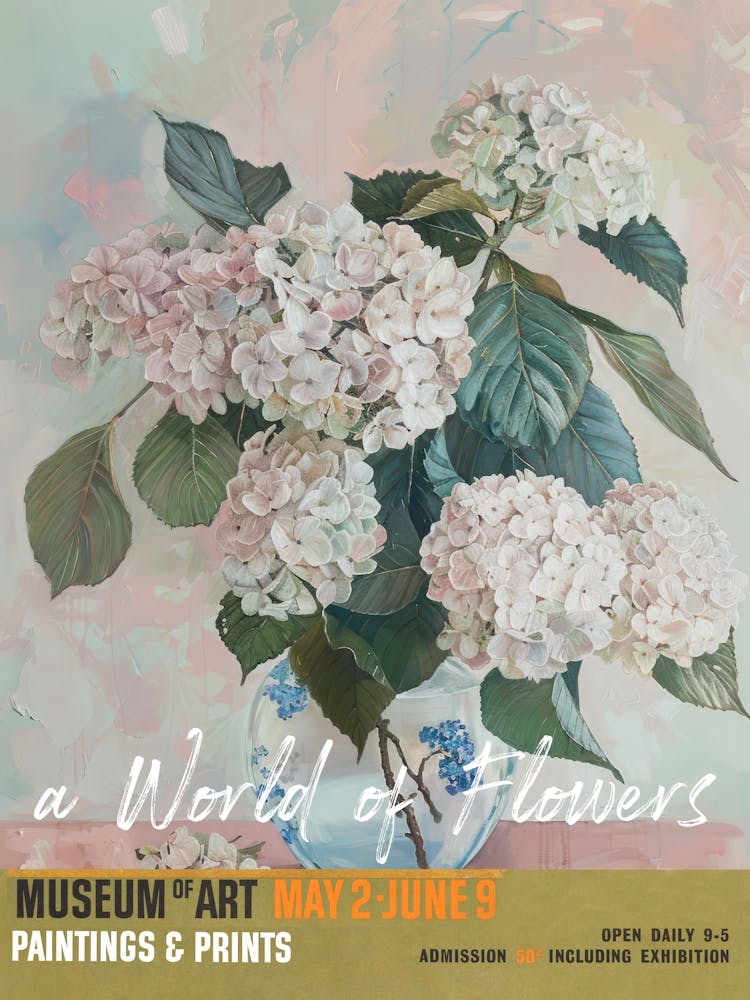 A World Of Flowers, Van Gogh Exhibition Hydrangea 1