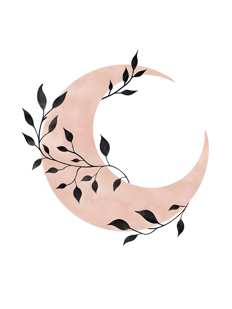 Moon With Leaves
