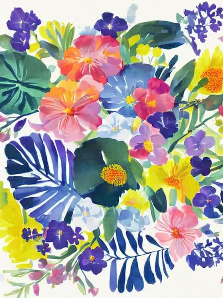 Violett Moderne Farbenfrohe Blume