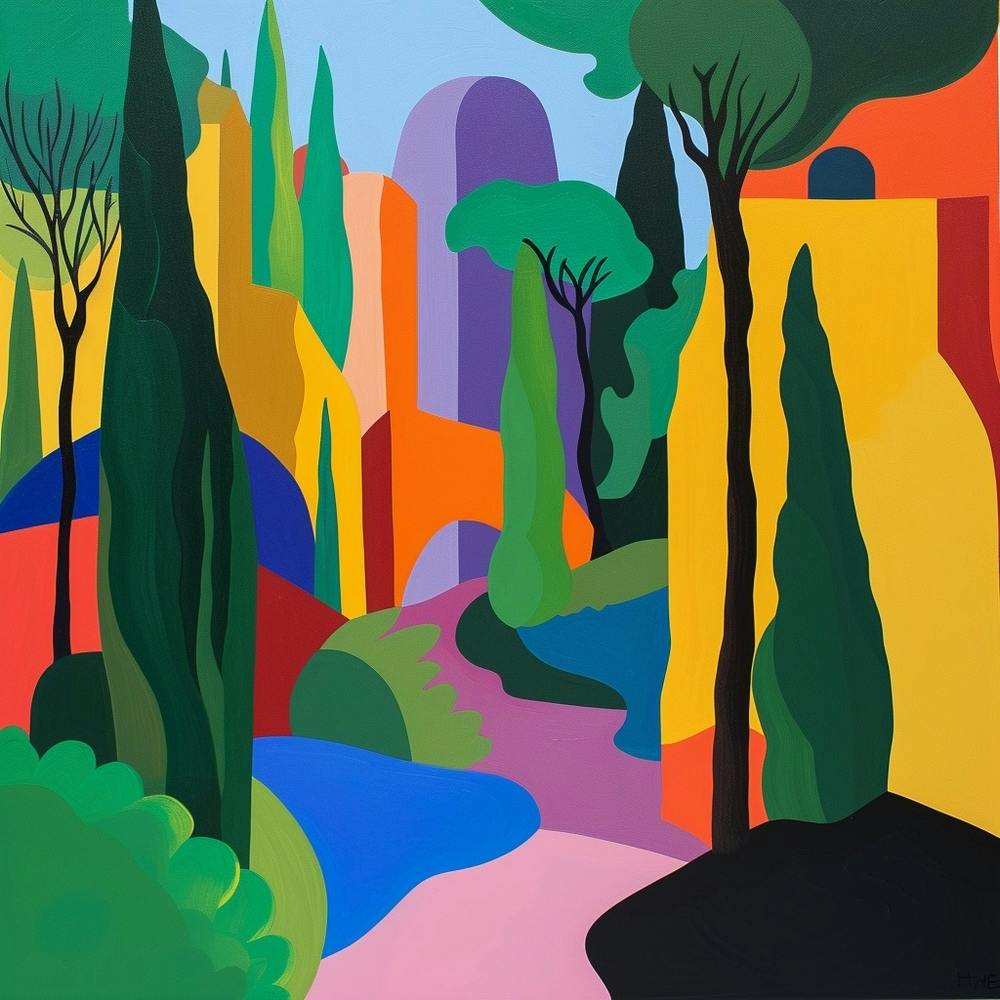 Abstract Park Collection Villa Borghese Gardens Rome 3