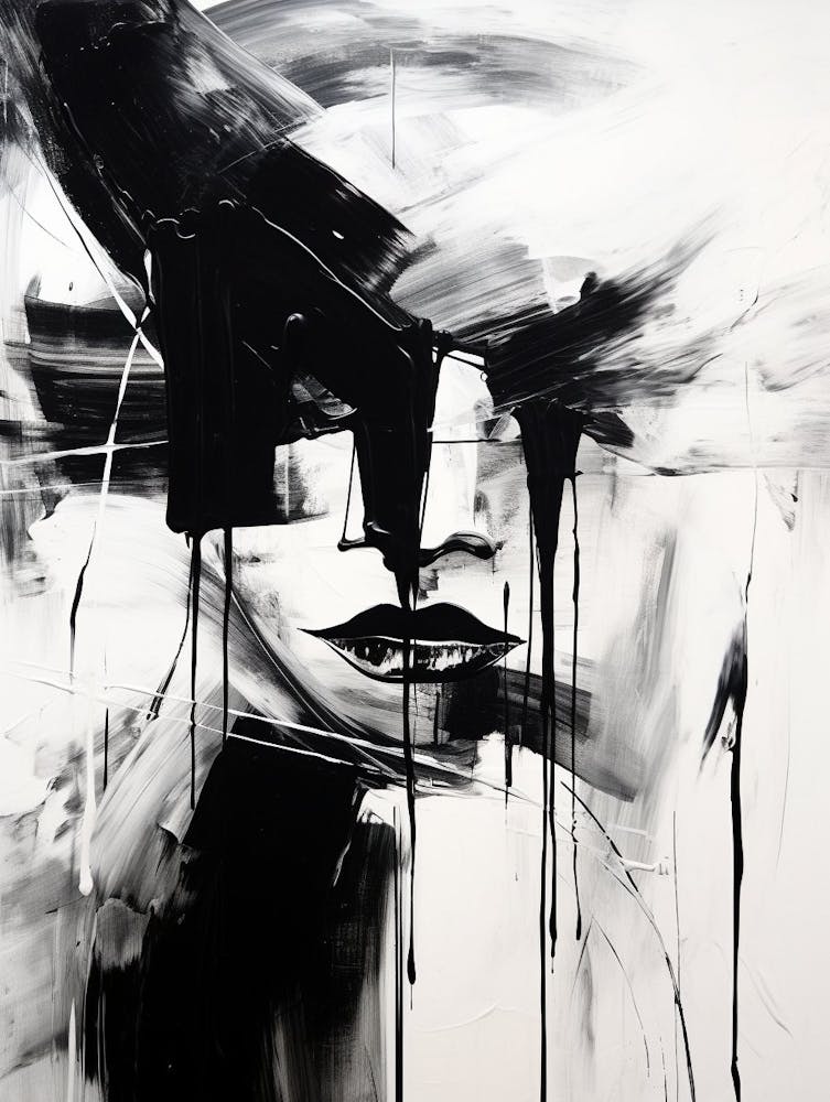 Silence Abstrait Noir Et Blanc 5