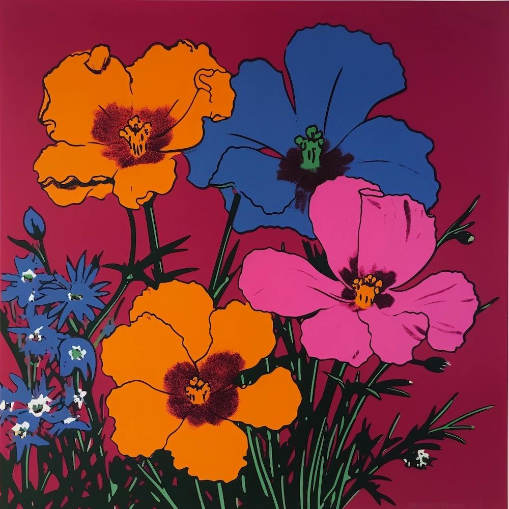 Cosmos 2 Pop Art Illustration Square