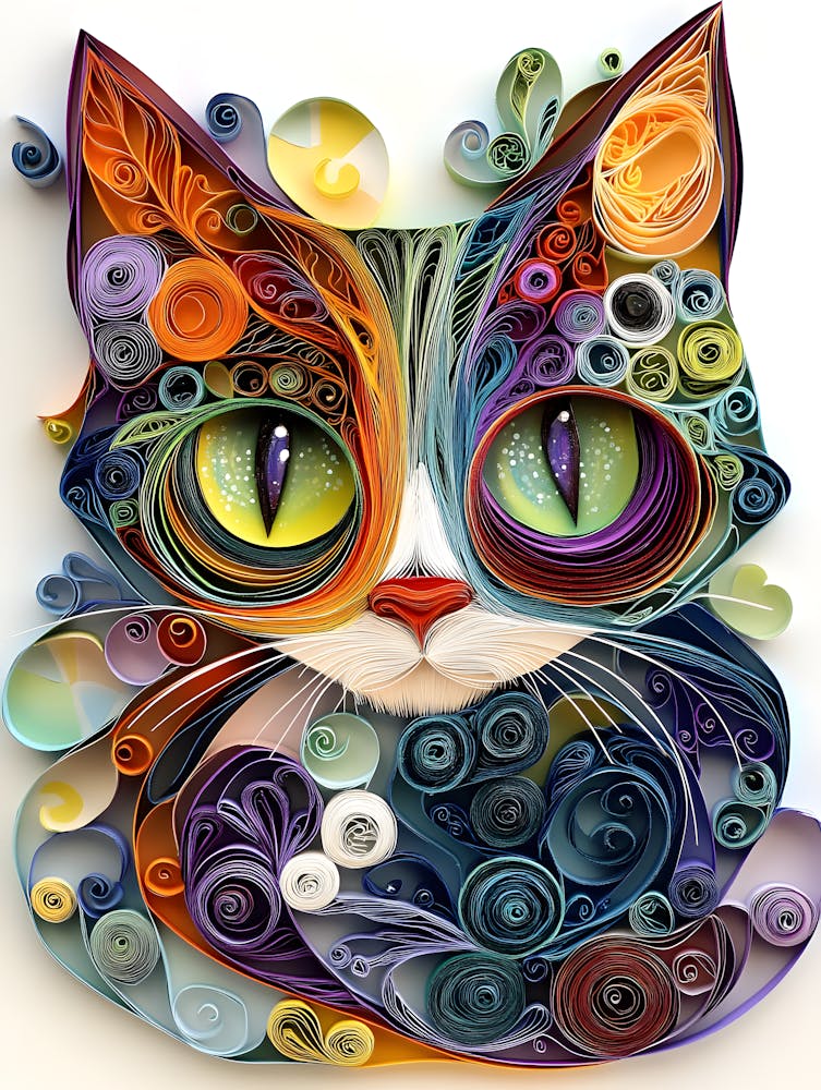 Quilling Cat 18