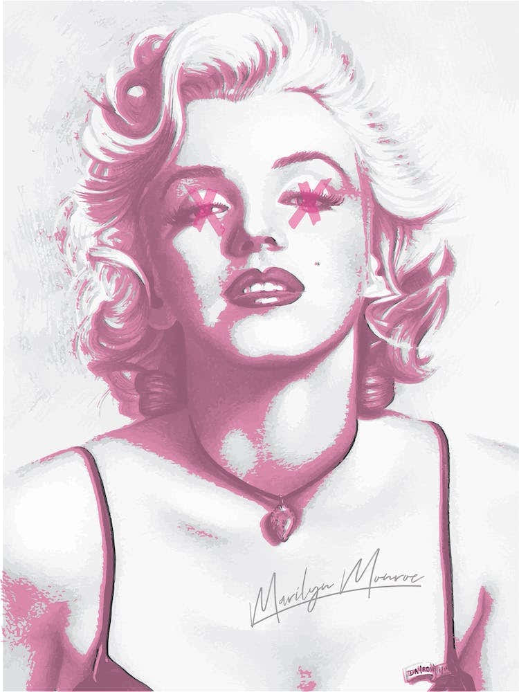 Marilyn Monroe Grey and Pink