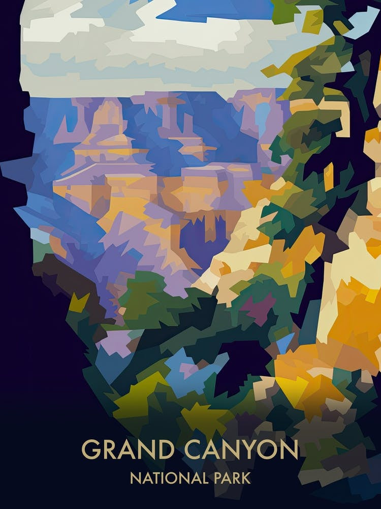 Grand Canyon National Park Travel Poster Matisse Style 6