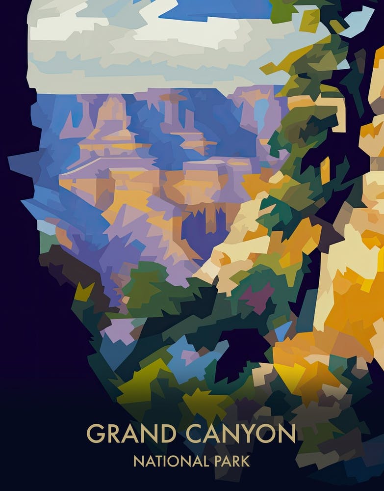 Grand Canyon National Park Travel Poster Matisse Style 6