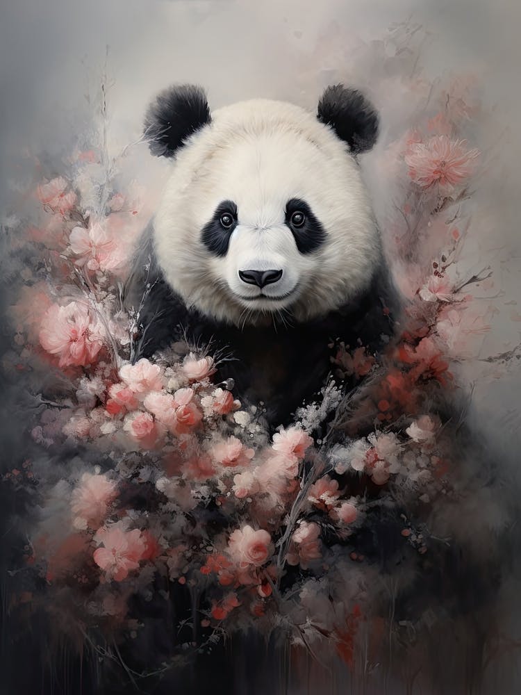 Panda-Kunst im Romantikstil 2