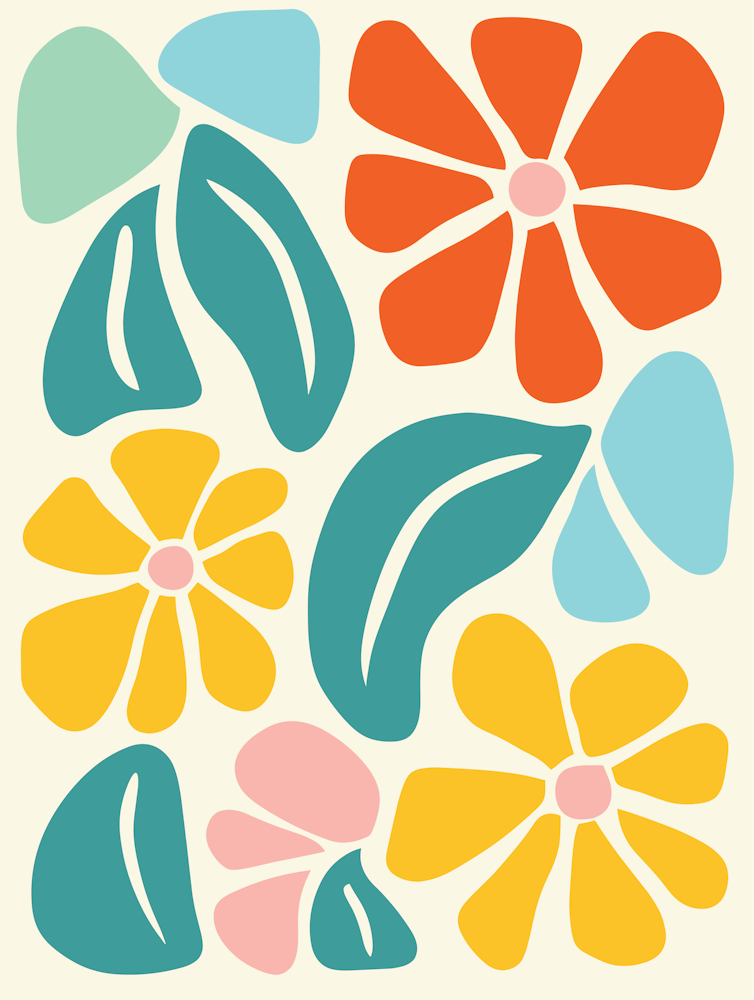 Flowers On A White Background 1