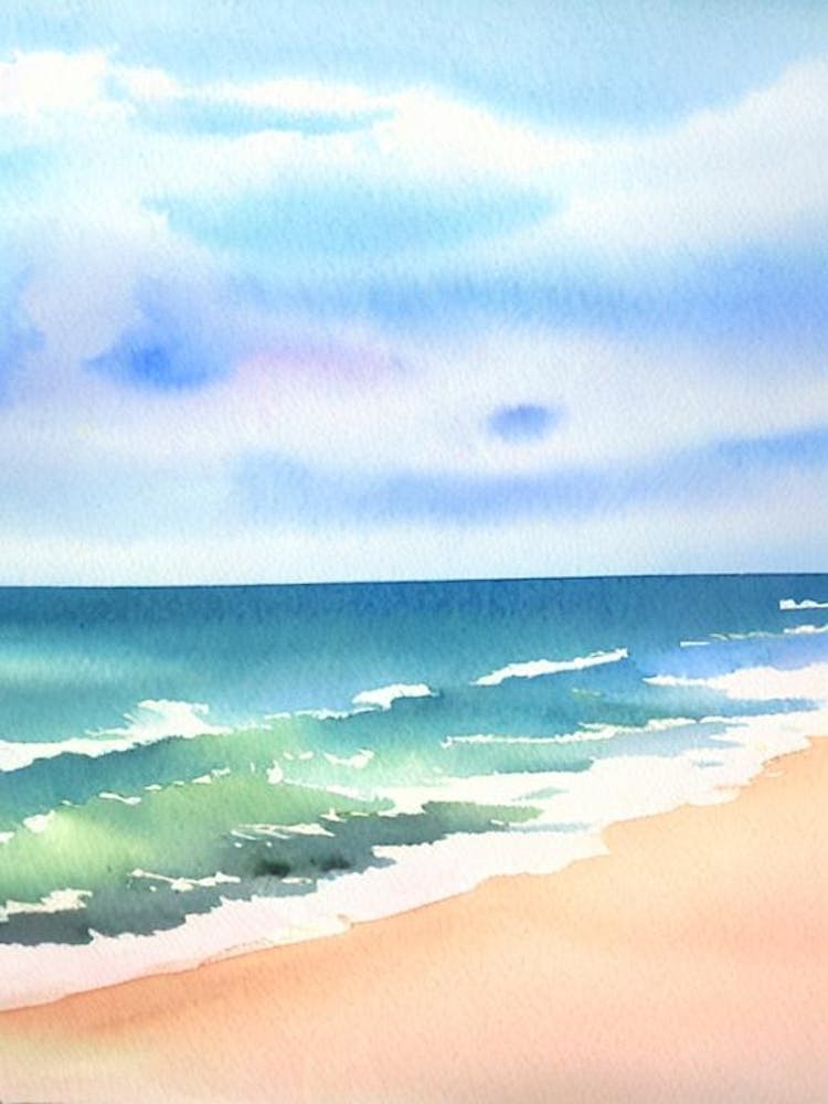 Daytona Beach 2, Florida Watercolour