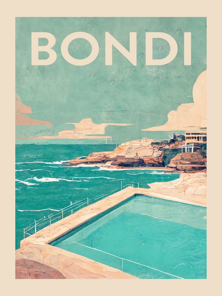 Bondi Vintage Travel Poster