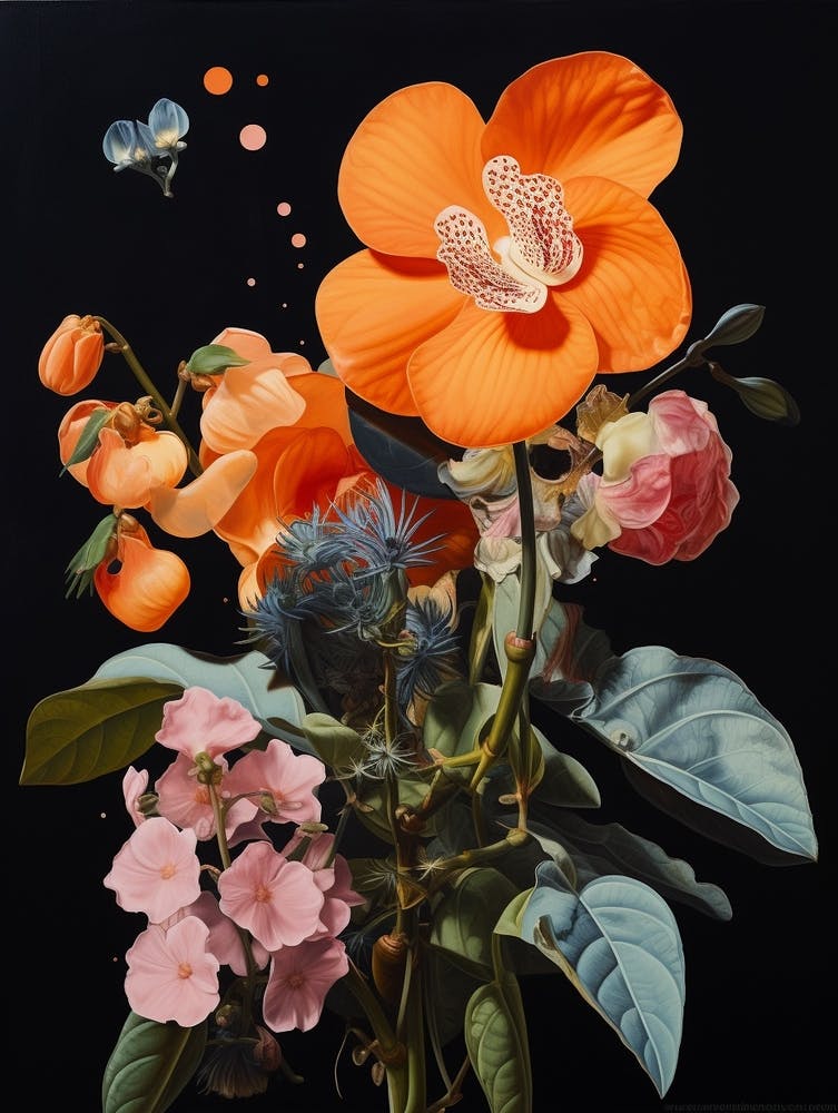 Surreal Florals Impatiens 2 Flower Painting