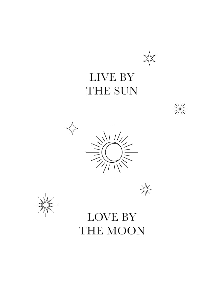 Live By The Sun, Love By The Moon Boho Quote