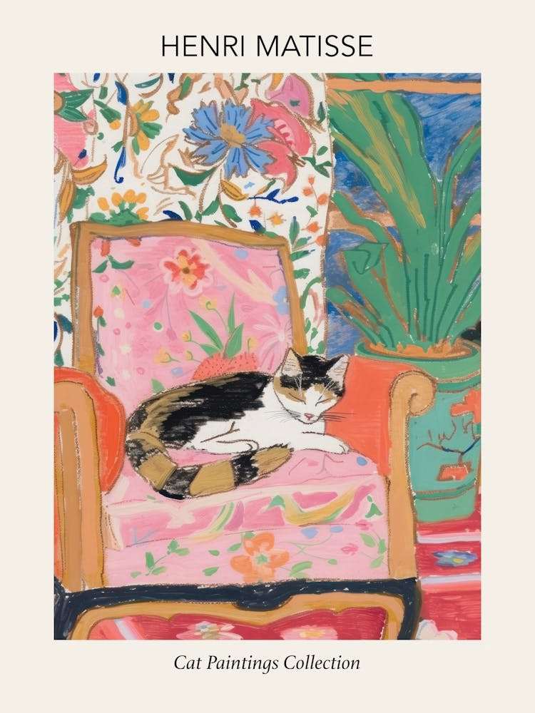 Henri Matisse Cat Sleeping Sofa Painting