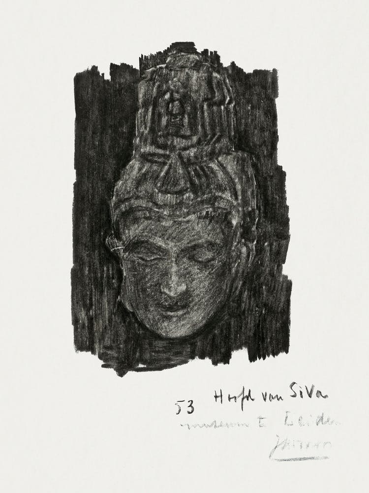 Study Of Head Of Shiva In The Museum Of Ethnology In Leiden (1868–1928), Jan Toorop