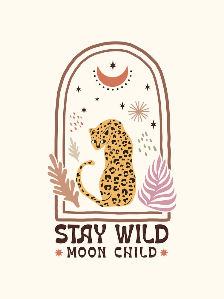 Bohemian Leopard Print Poster, Animal Print Wall Art, Leopard Pattern Decor, Unique Leopard Art