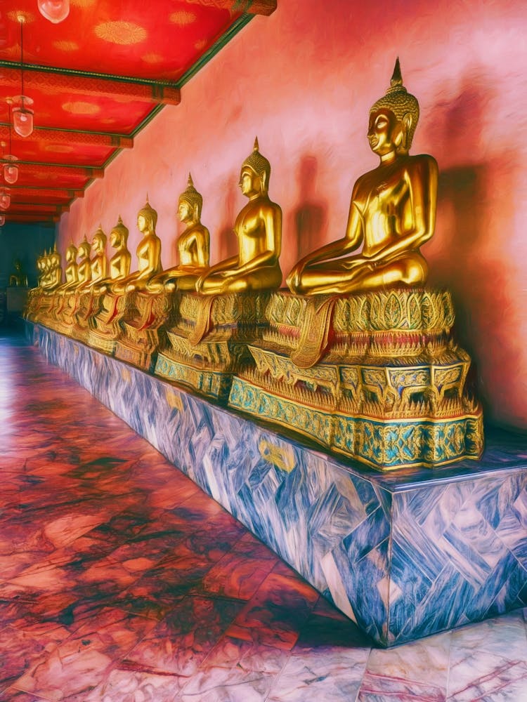 Golden Buddha Statues Bangkok
