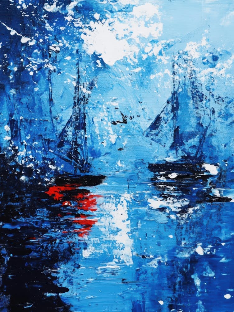 Sailboats In The Blue Sea