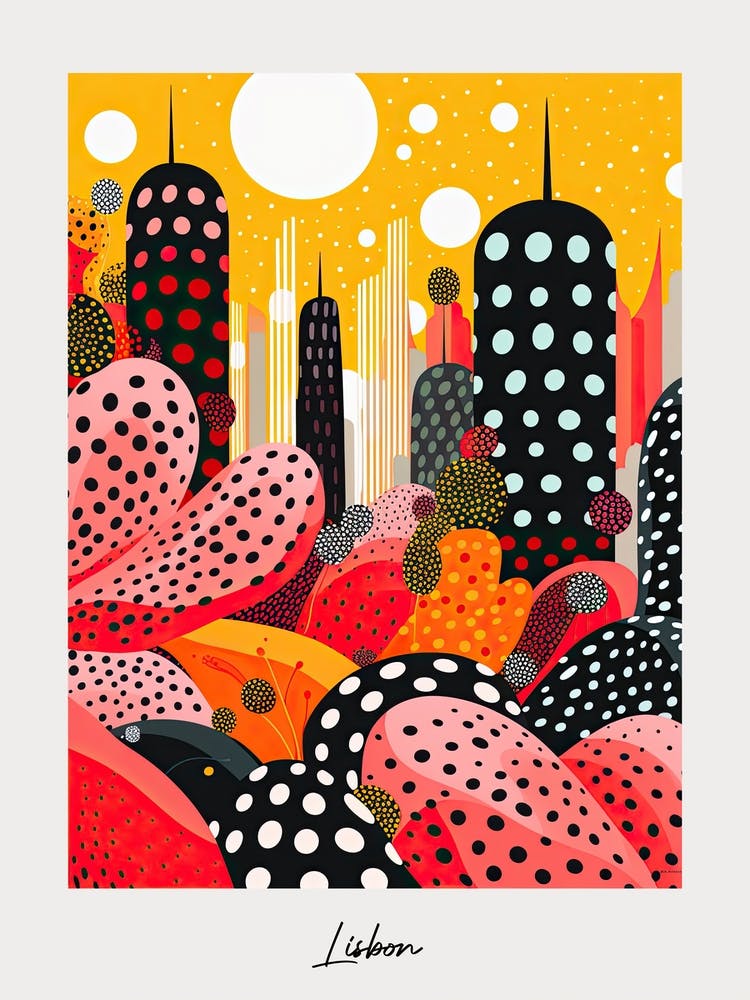 Poster Of Lisbon, Illustration In The Style Of Pop Art 4