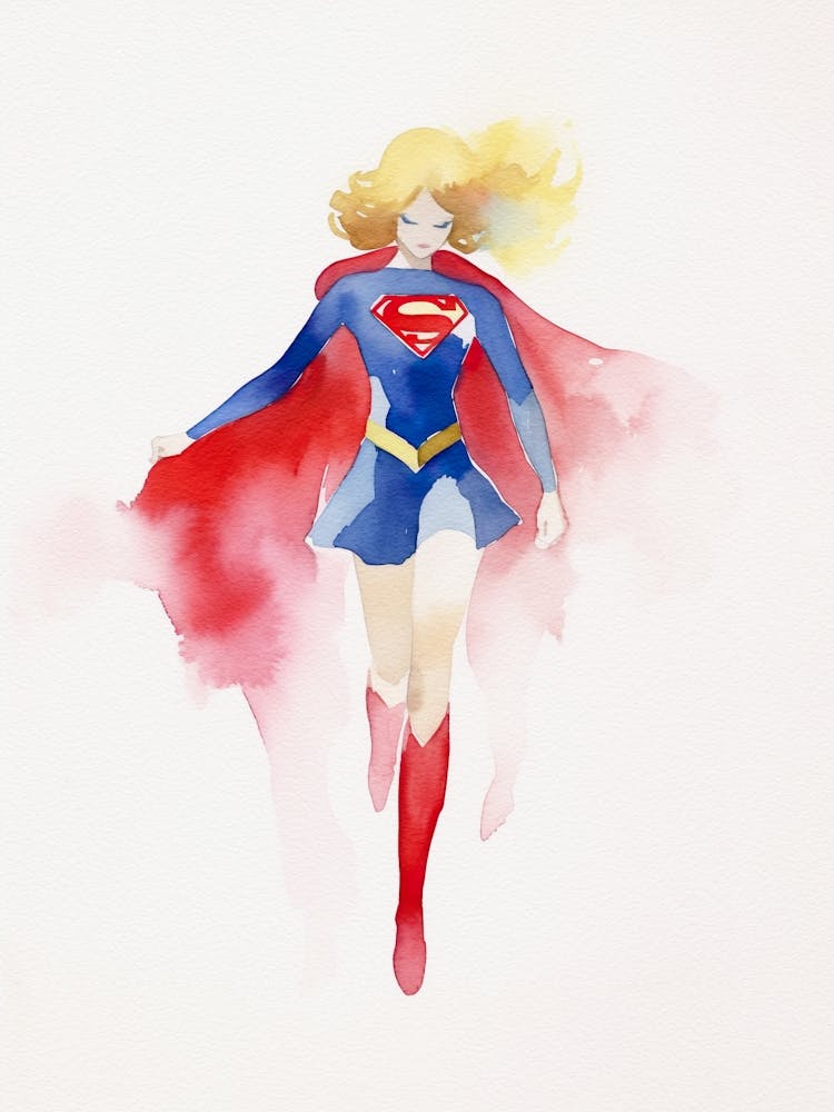 Super Girl Watercolor