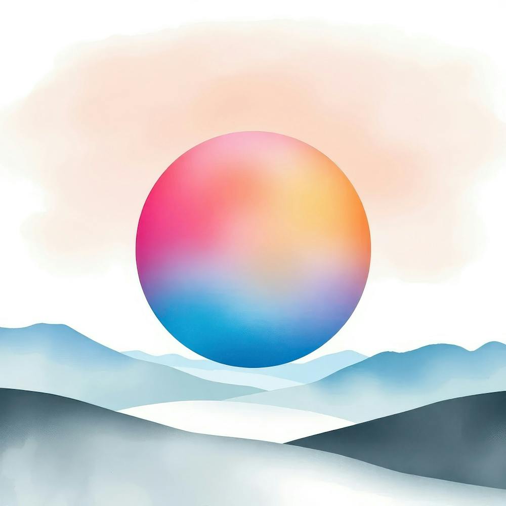 Sunset Over Mountains 2
