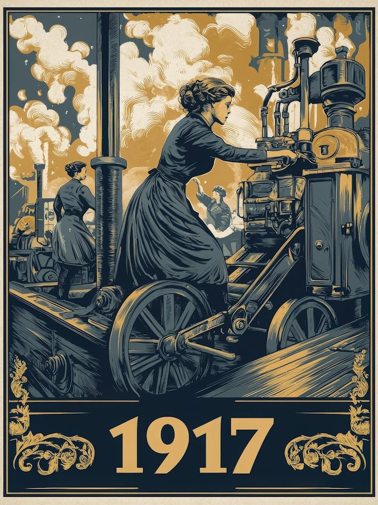 Aihrgdesign A Vintage Industrial Poster Showing Women Working 2eab482d Bd2c 45cf A6a9 Aba2df981be5 1