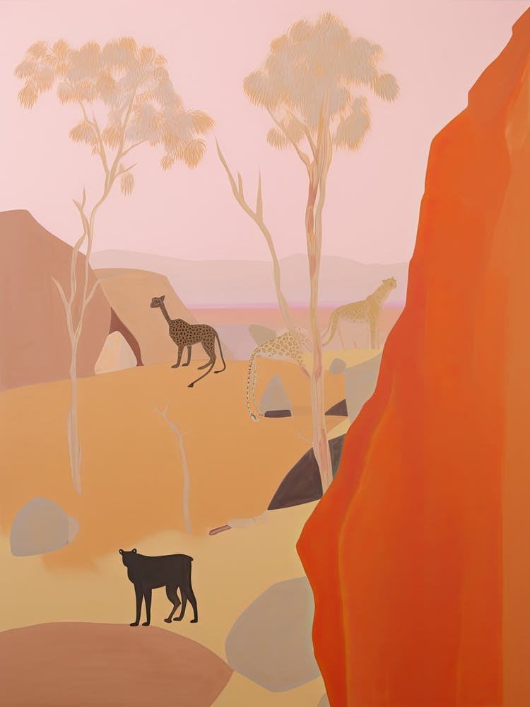 Thar Desert   Asia (India And Pakistan), Contemporary Abstract Illustration 2