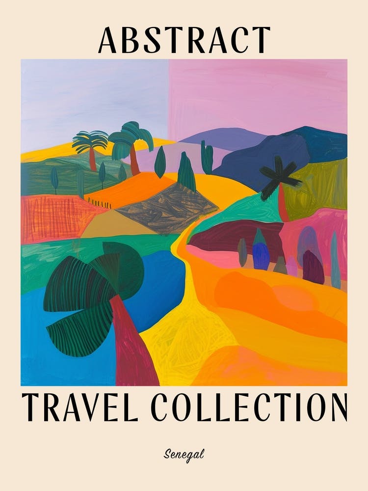 Abstract Travel Collection Poster Senegal 1