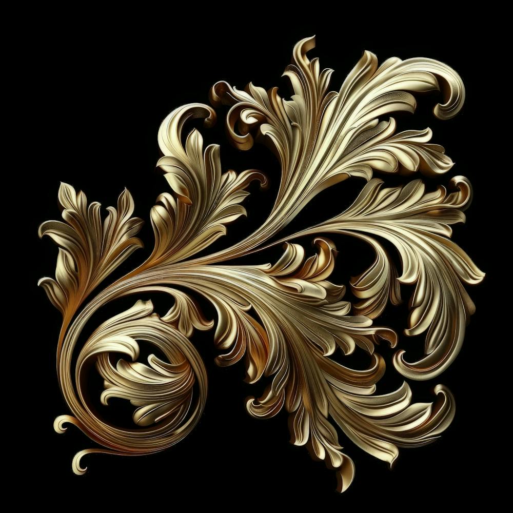 Gold Ornate Ornament 2