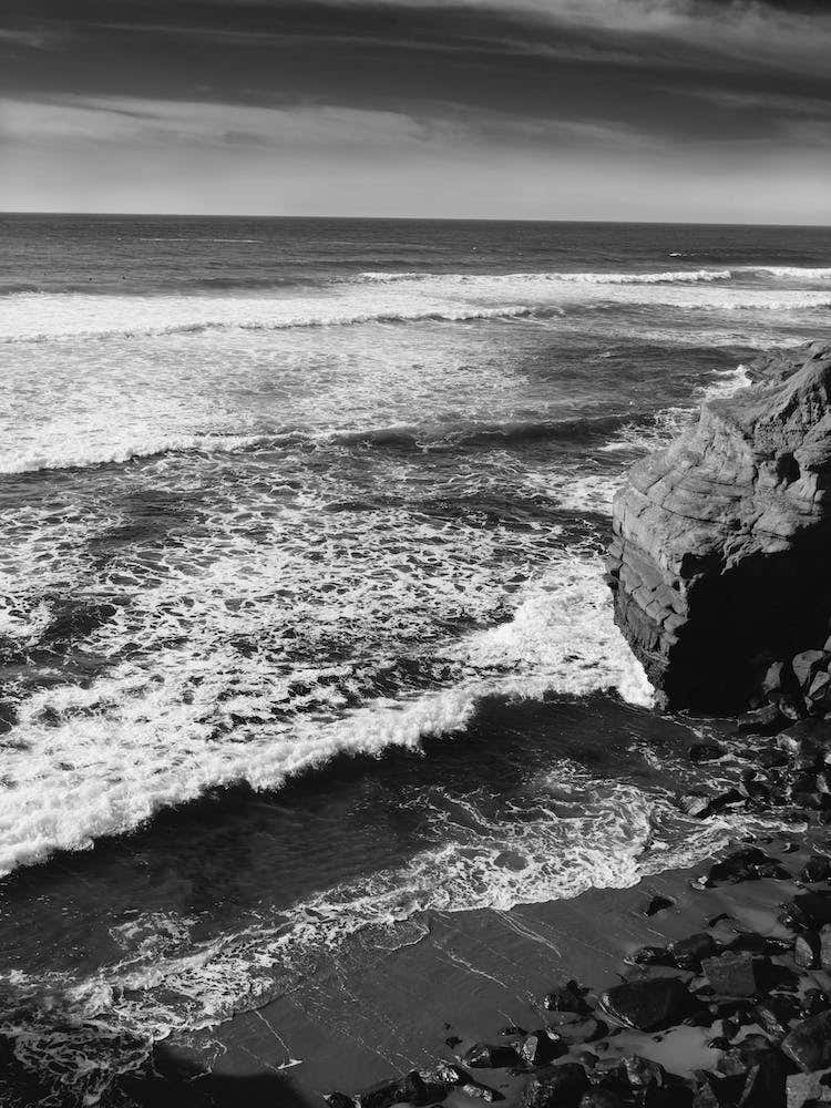 Monochrome Sunset Cliffs