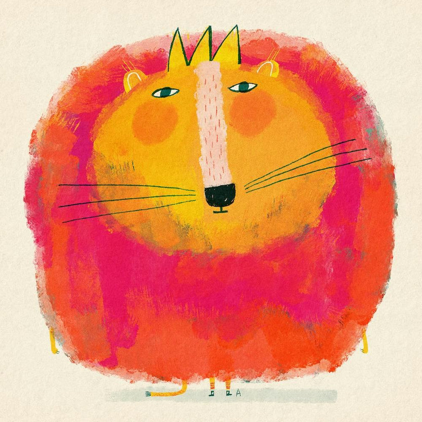 Big Lion With Colourful Mane Square