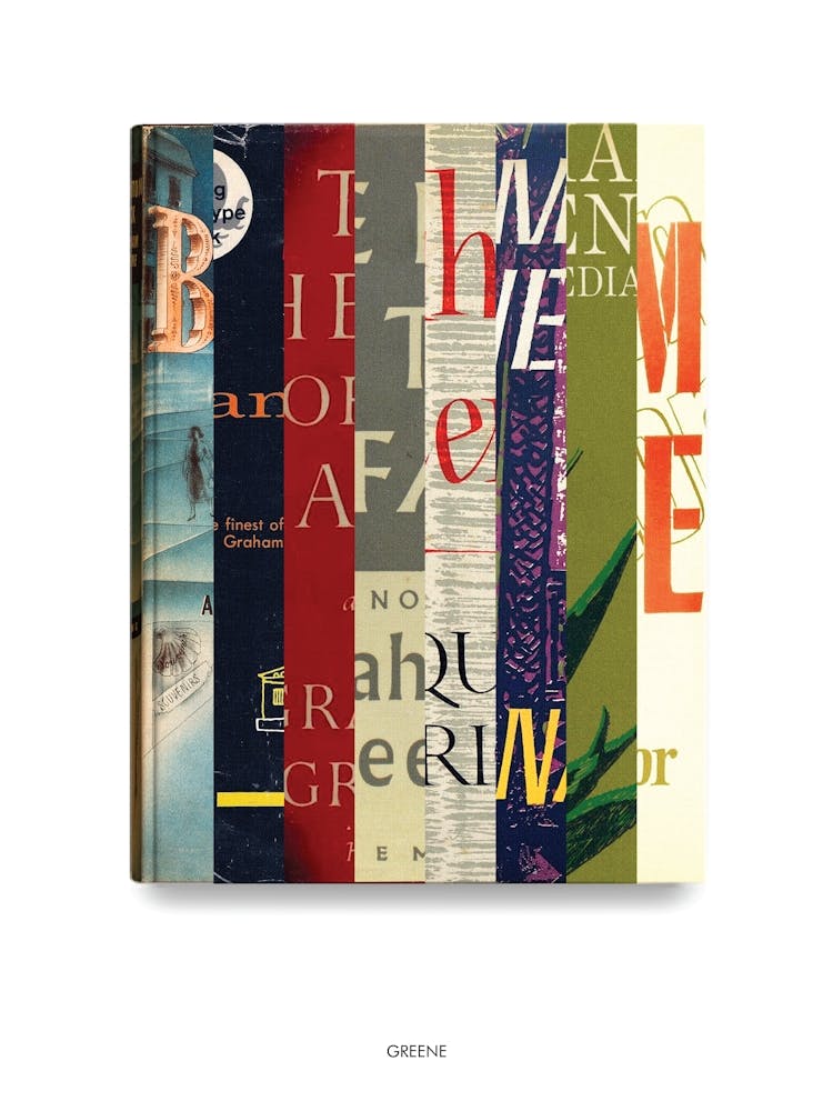 Graham Greene - Book Lover Abstract Print -First Edition Covers