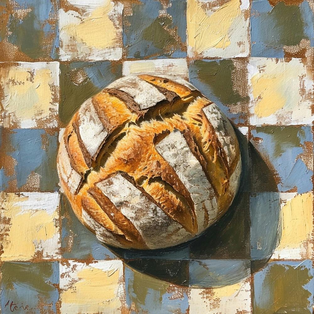 Rustic Bread Pastel Checkerboard 4