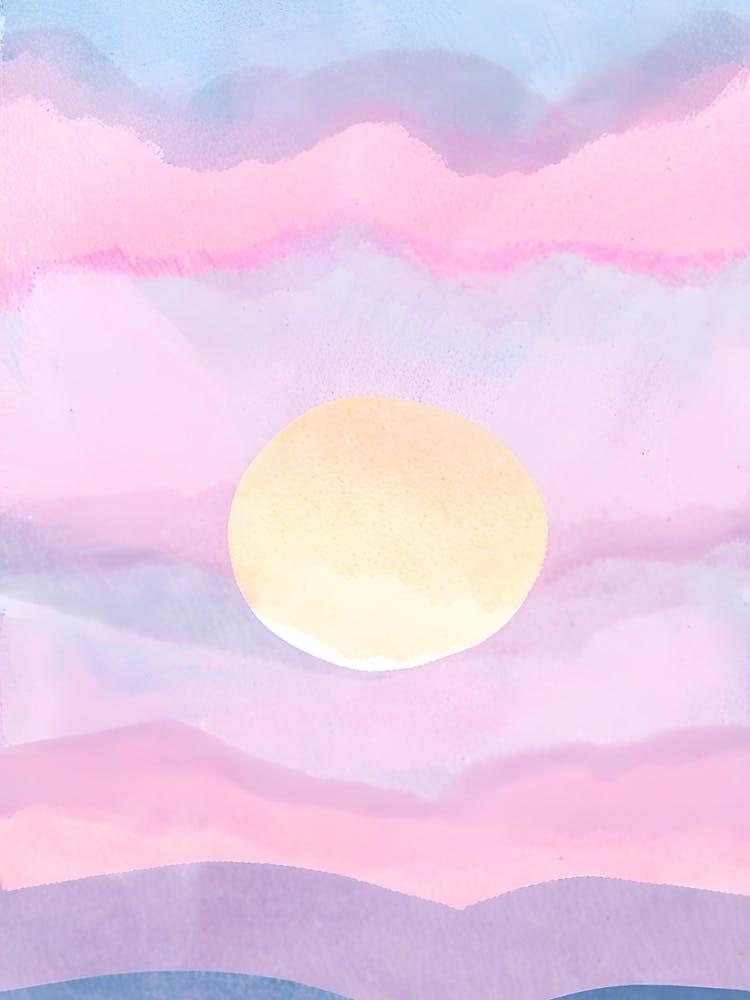 Watercolor Sunset 4