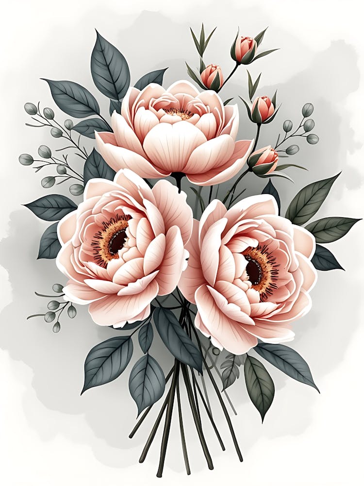 Tranquil Petals In Rose Dust Haze