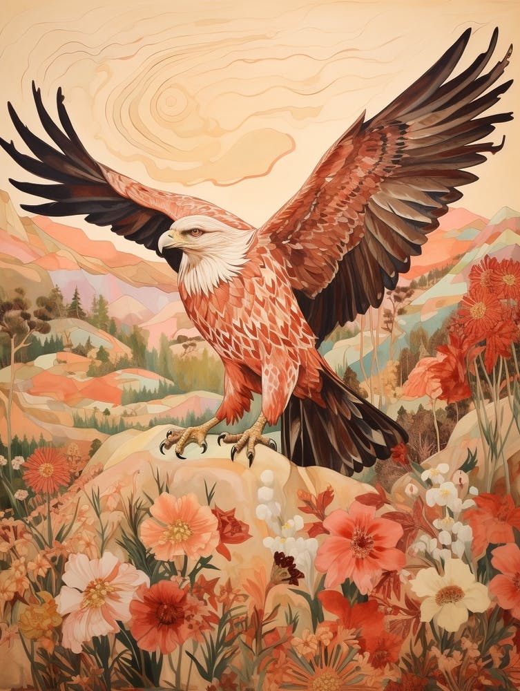 Eagle 2 Detailed Bird Painting