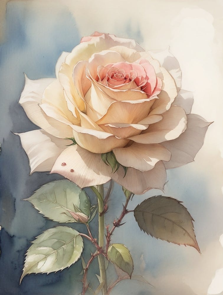 Rose Watercolor Painting